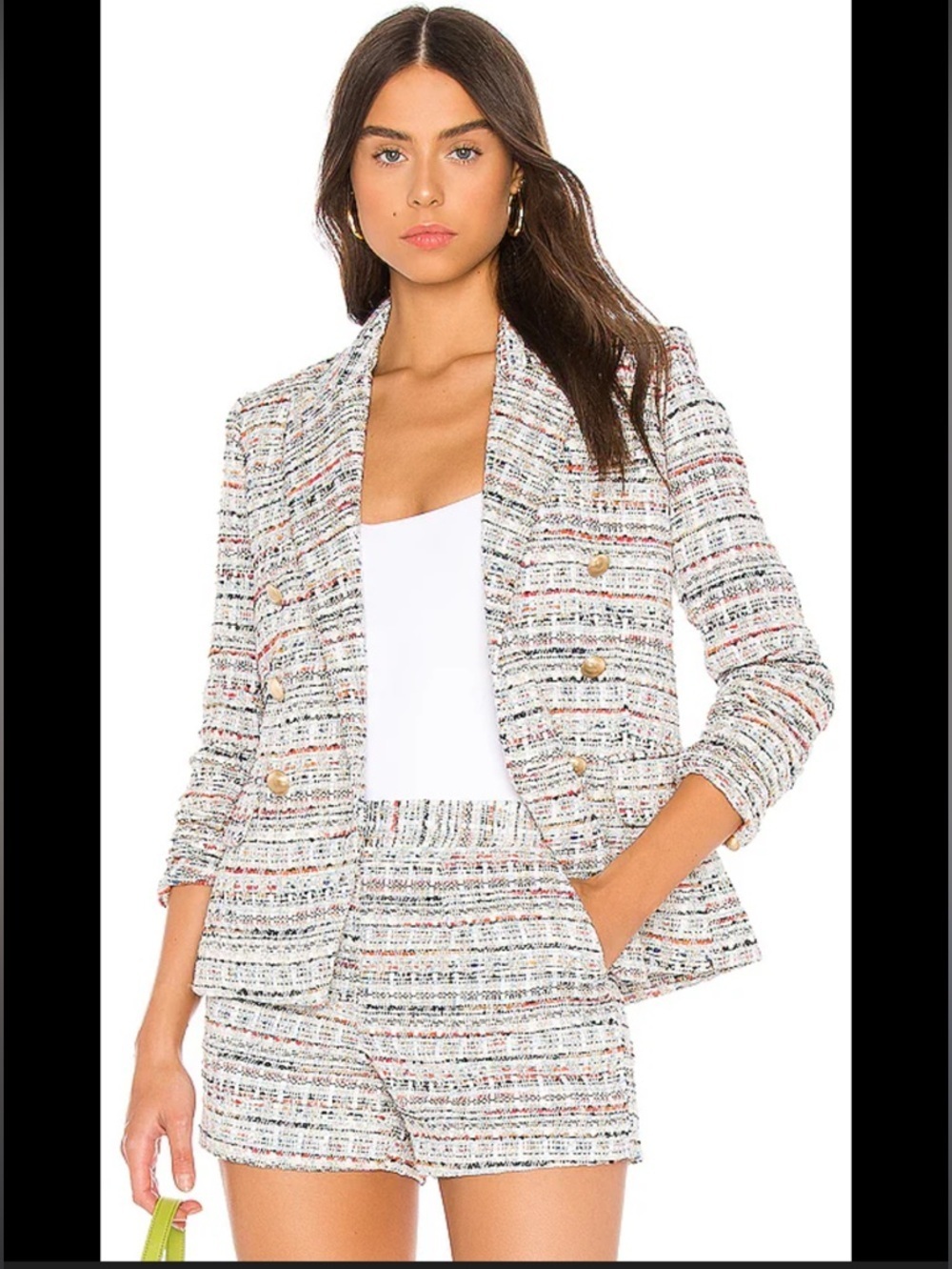 L'AGENCE Kenzie Blazer White
Multicolored Tweed - Size 0